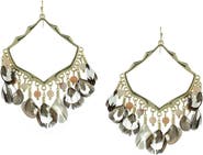 OLIVIA WELLES Feather Drop Earrings