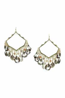 OLIVIA WELLES Feather Drop Earrings