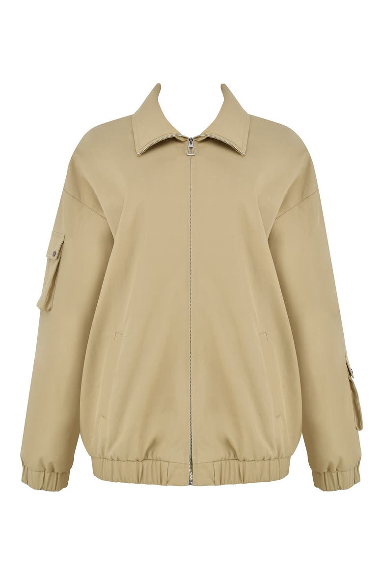 Cami Oversize Track Jacket, Alternate, color, TAUPE