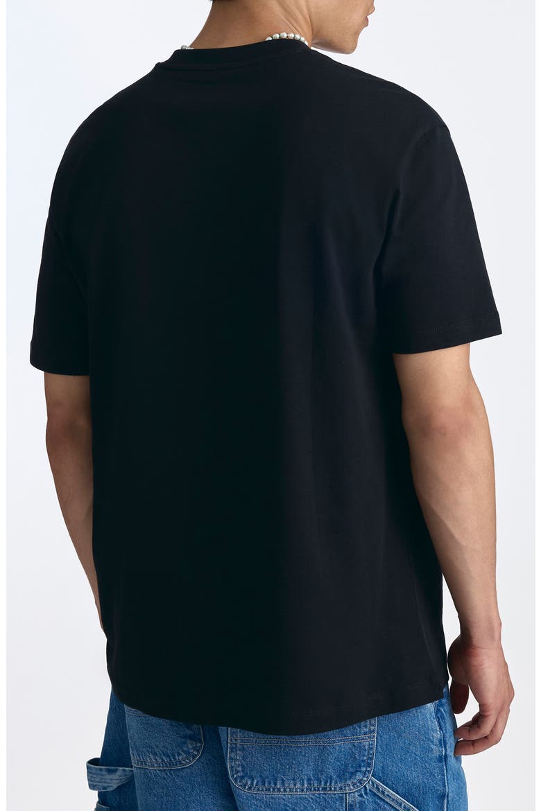 Logo Appliqué T-Shirt, Alternate, color, BLACK