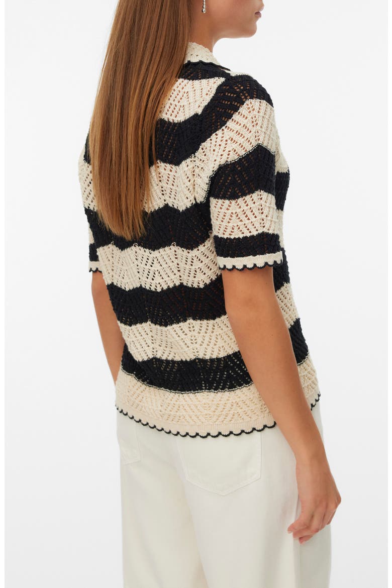 Golden Cove Cardigan, Alternate, color, BIRCH/ BLACK STRIPES