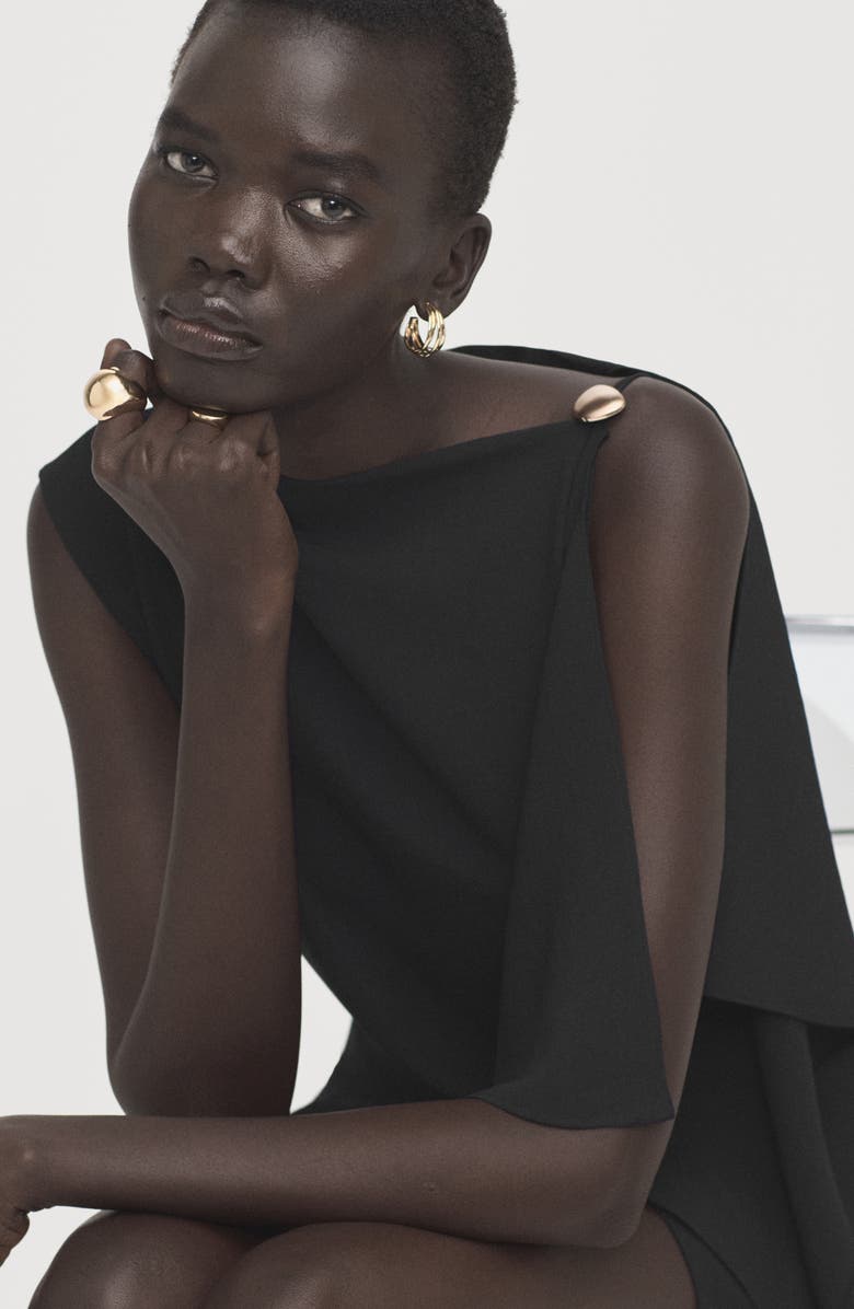 MANGO Asymmetric Minidress, Alternate, color,