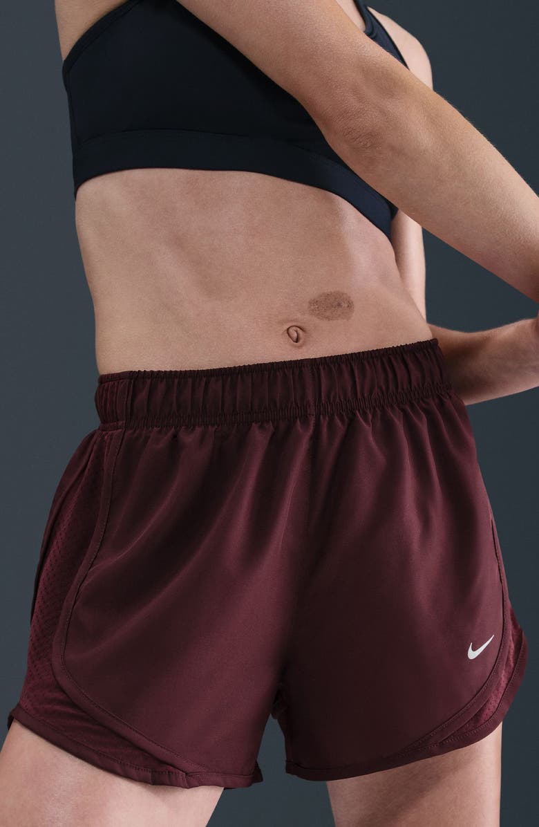 Nike Tempo Dri-FIT Mid Rise 3-Inch Running Shorts, Alternate, color, Burgundy Crush