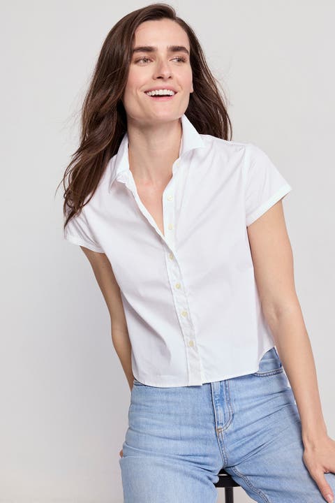 The Boxy Cropped Short Sleeve Shirt
