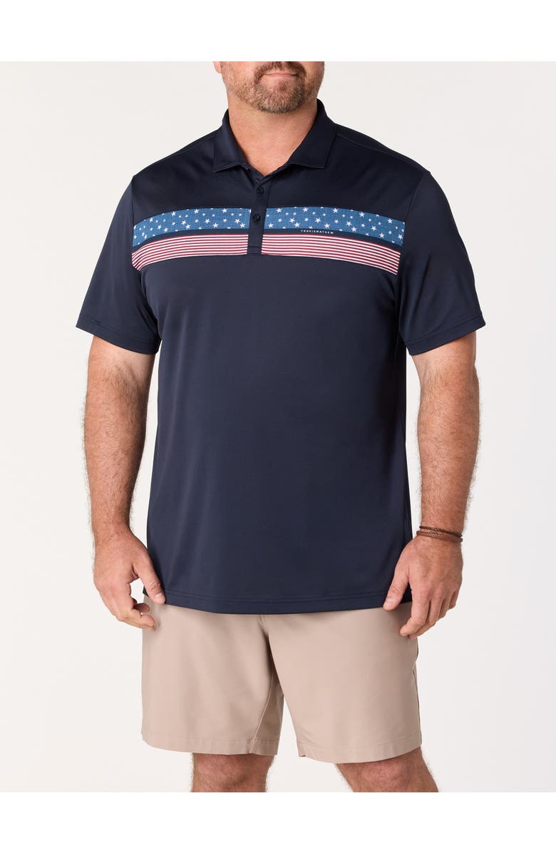 TravisMathew Fit By DXL Big & Tall Good Good Flag Polo Shirt, Alternate, color, Total Eclipse
