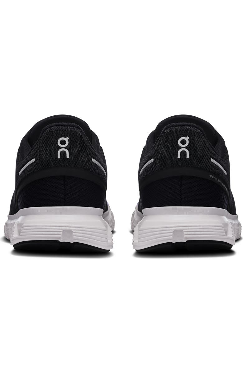 On Cloud 6 Sneaker, Alternate, color, Black/ White