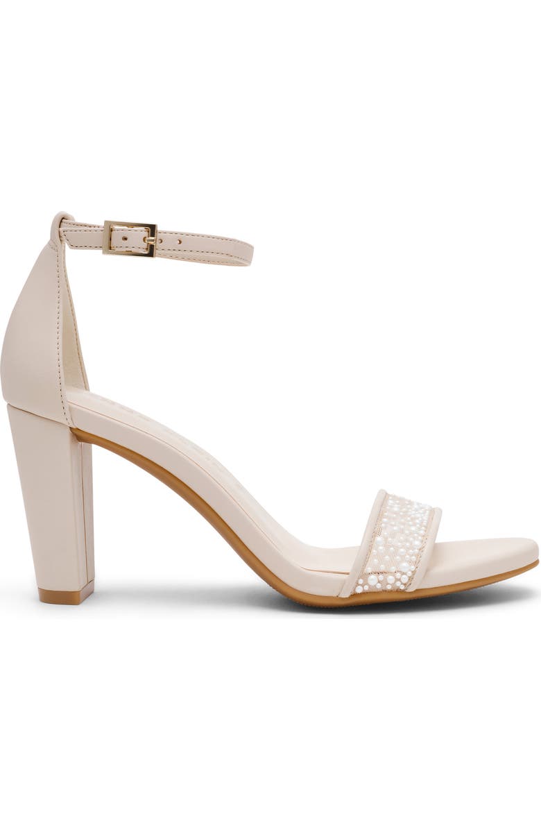 Anne Klein Kourtney Ankle Strap Sandal, Alternate, color, Bone