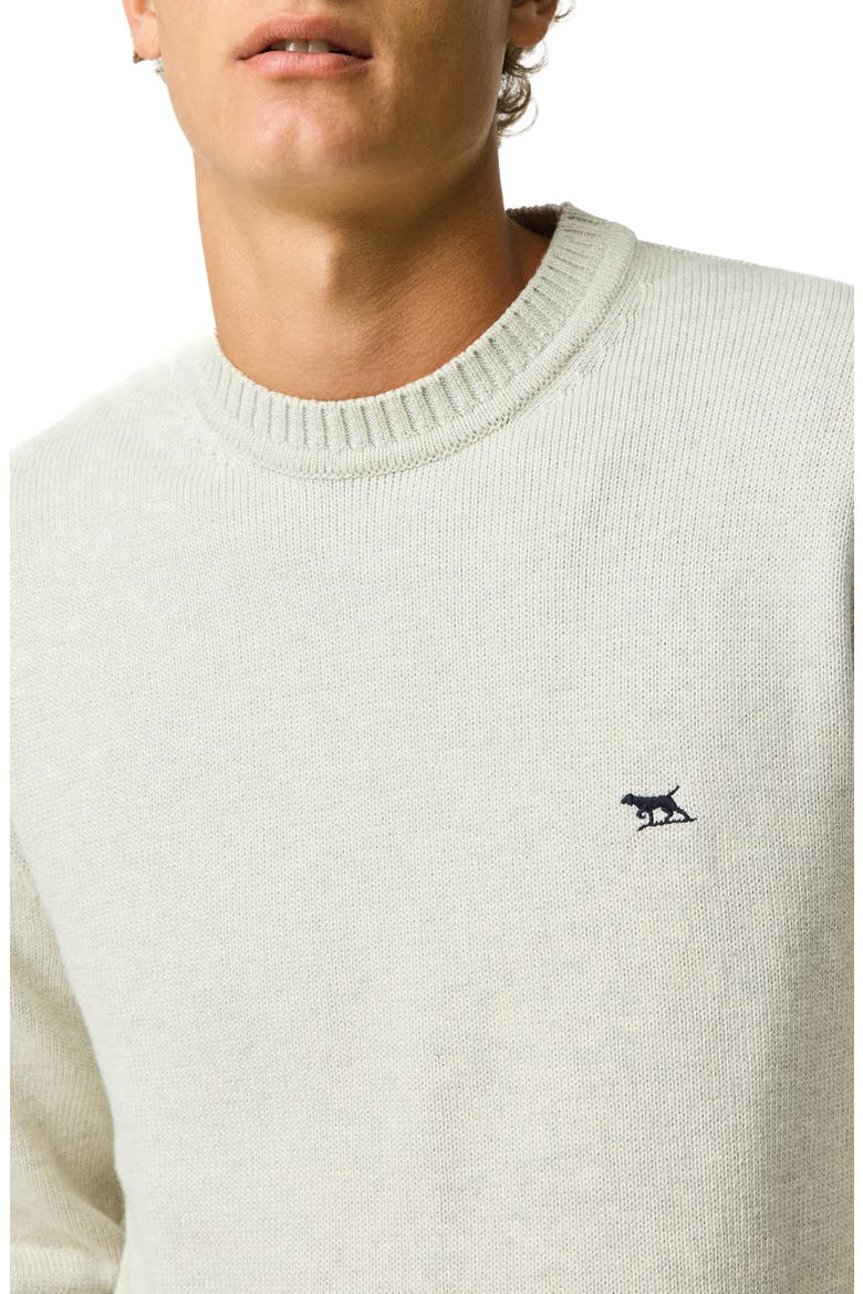 Crewneck Cotton Sweater, Alternate, color, FOG