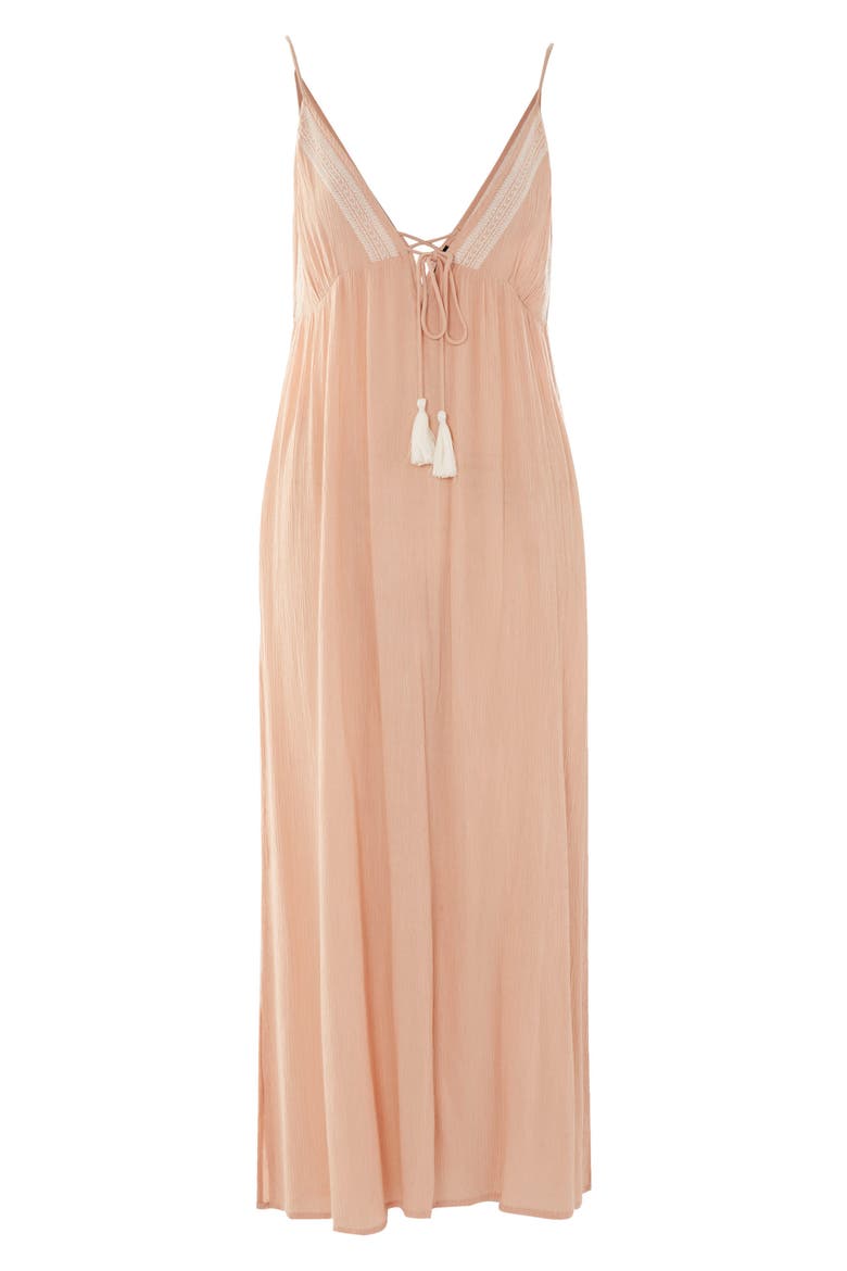 Embroidered Maxi Cover-Up, Main, color, LIGHT PEACH
