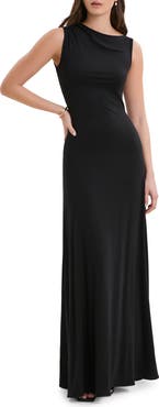 Marcella Laurel Sleeveless Stretch Jersey Gown
