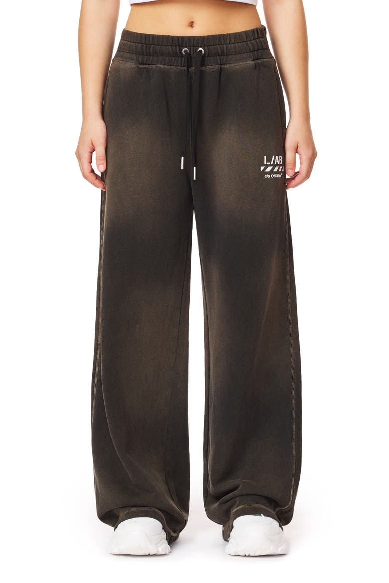 Wide Leg Cotton Jersey Pants, Main, color, BLACK NIGHT