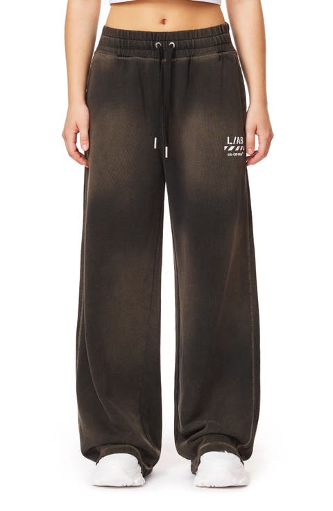 Wide Leg Cotton Jersey Pants