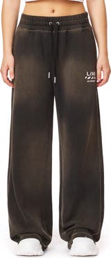 L/AB C/O OFF-WHITE Wide Leg Cotton Jersey Pants
