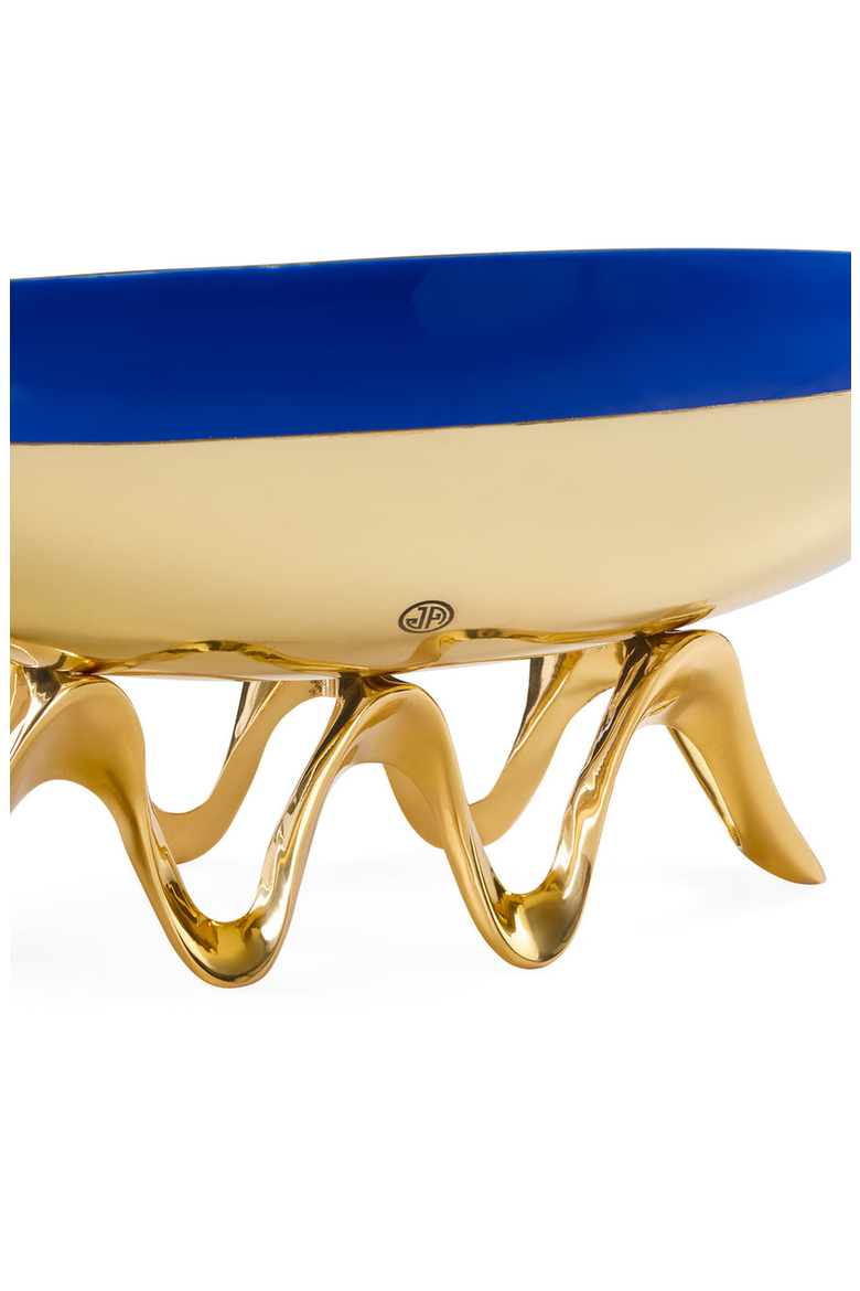 Oscar Long Bowl, Alternate, color, Gold / Blue