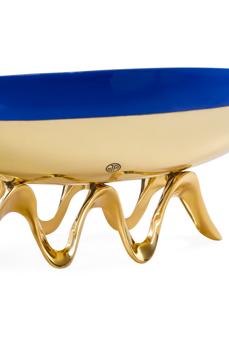 Jonathan Adler Oscar Long Bowl, Alternate, color, Gold / Blue