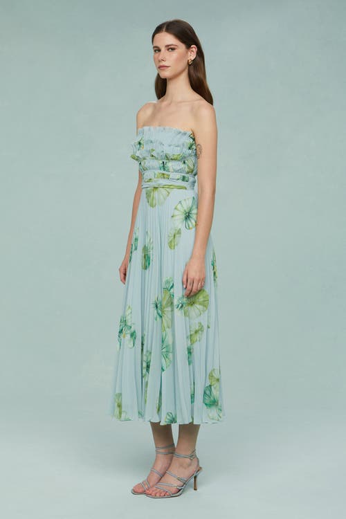 Amur Cathy Floral Plisse Midi Dress