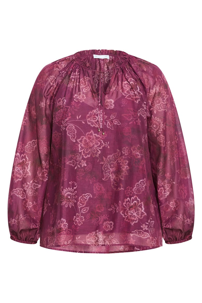 Eternal Love Print Cotton Top, Alternate, color, LACE DUSK