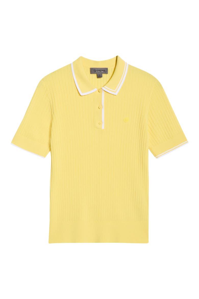 Cotton Blend Rib Knit Polo, Alternate, color, CANARY