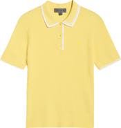 G/FORE Cotton Blend Rib Knit Polo