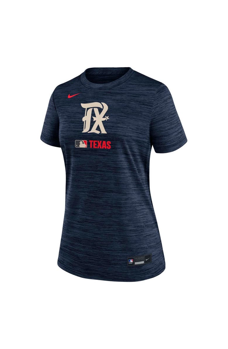 Nike Women's Nike Navy Texas Rangers Authentic Collection City Connect Velocity Performance T-Shirt, Alternate, color, Navy