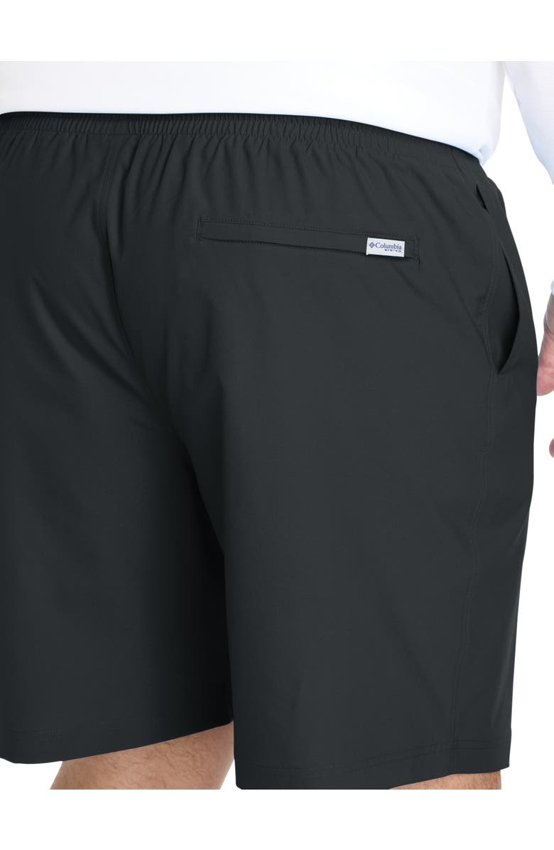 Columbia Big & Tall PFG Rambler Solid Swim Trunks, Alternate, color, Black