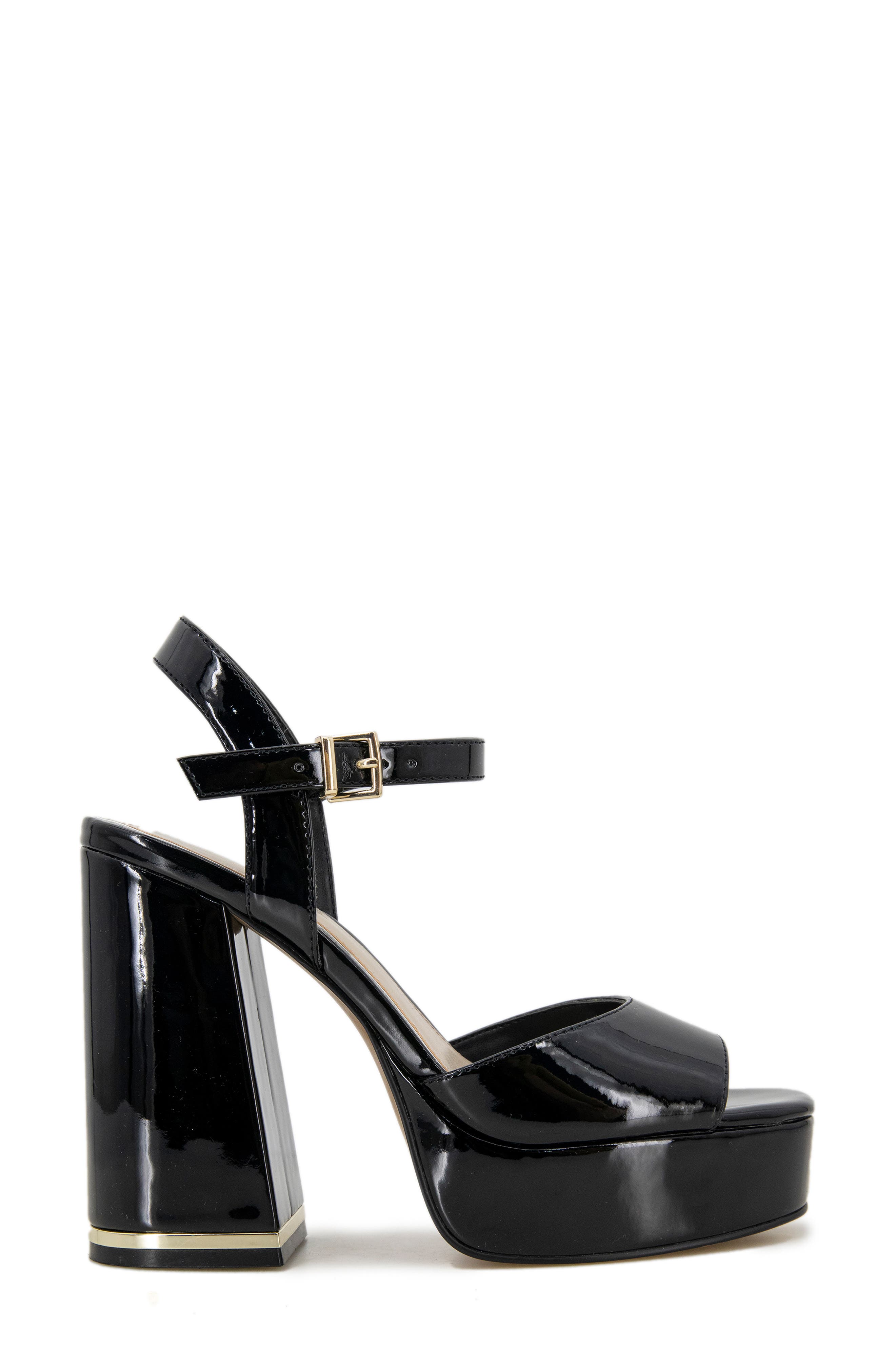 Kenneth Cole New York Dolly Platform Sandal, Alternate, color, Black Patent