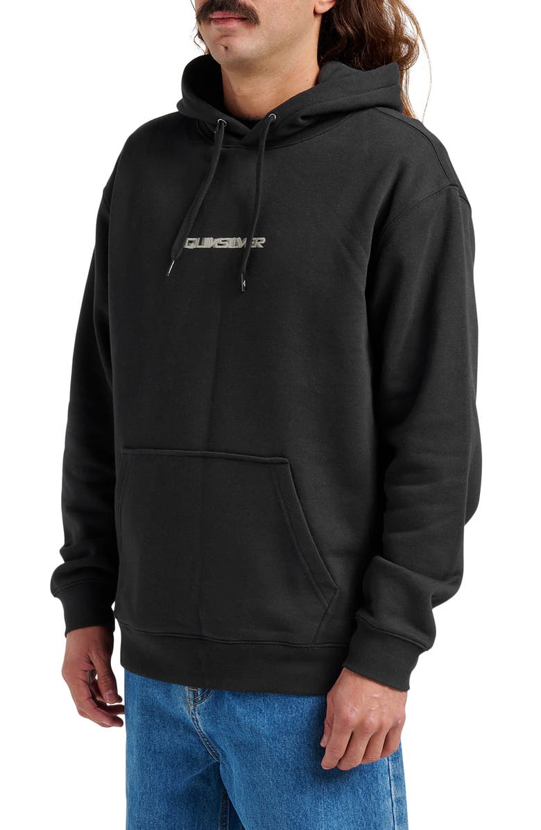 Quiksilver Logo Graphic Hoodie, Alternate, color, Black Onyx