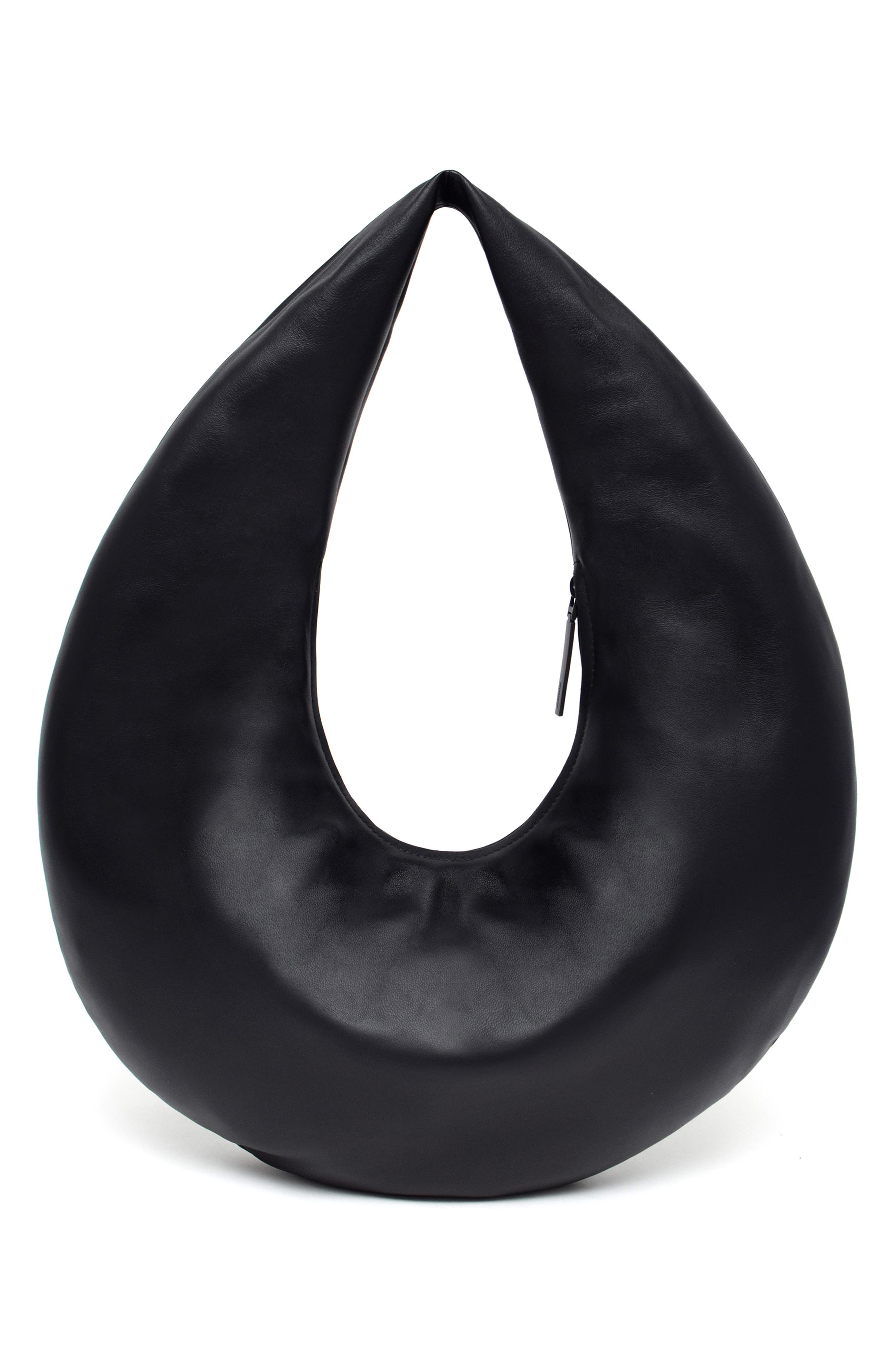 Thacker Ceil Leather Hobo Bag, Alternate, color, Black