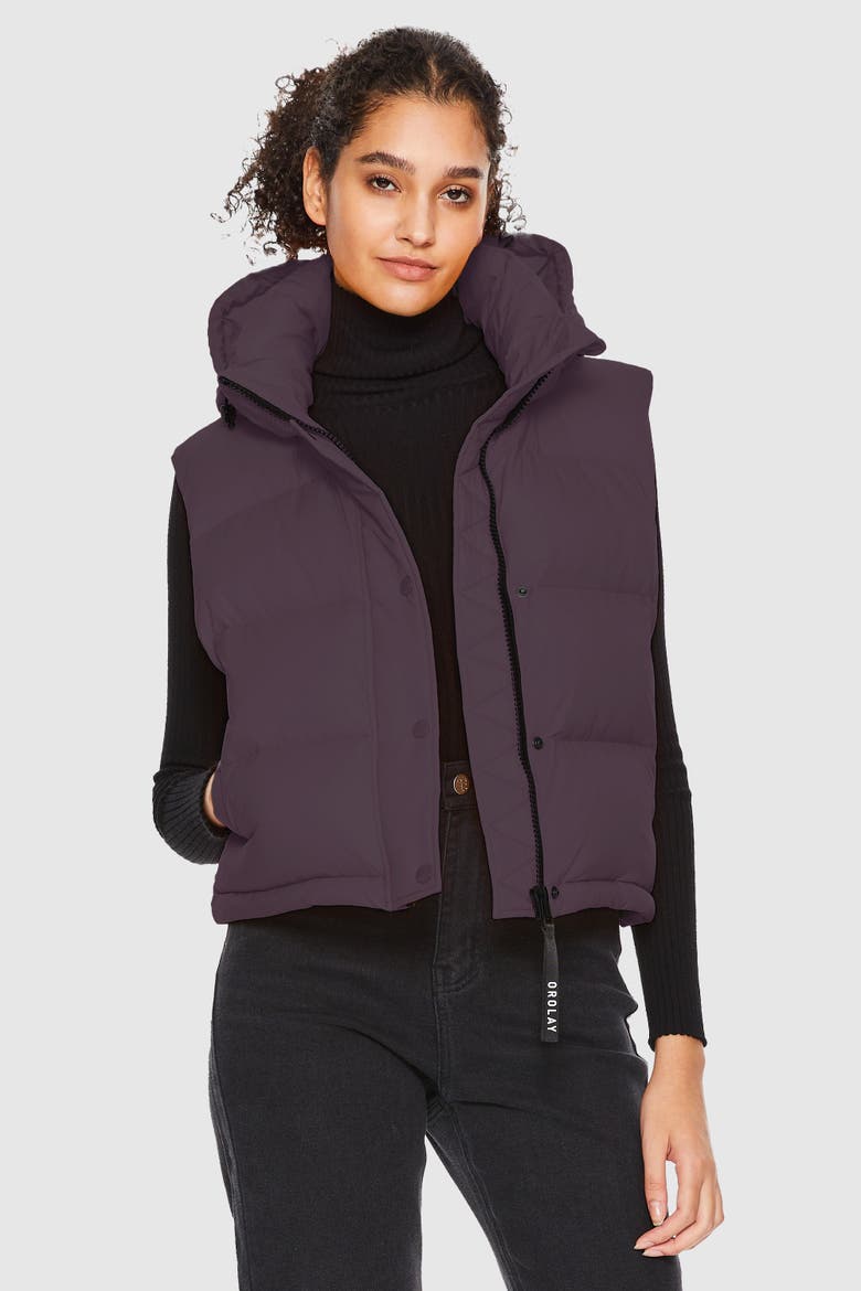 Puff-O® Down Puffer Vest, Alternate, color, Purple
