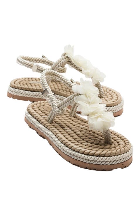 SANTRA Lace-Up Thong Sandals (Women)