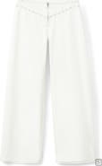 MANGO TEEN Stud Wide Leg Jeans