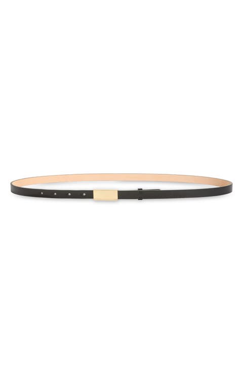 Portofino Mirror Skinny Leather Belt