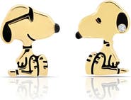 Crislu x Peanuts® Snoopy Mismatched Stud Earrings