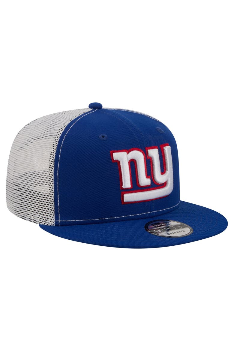 Men's New Era  Royal New York Giants Core Team 9FIFTY Trucker Snapback Hat, Alternate, color, Royal