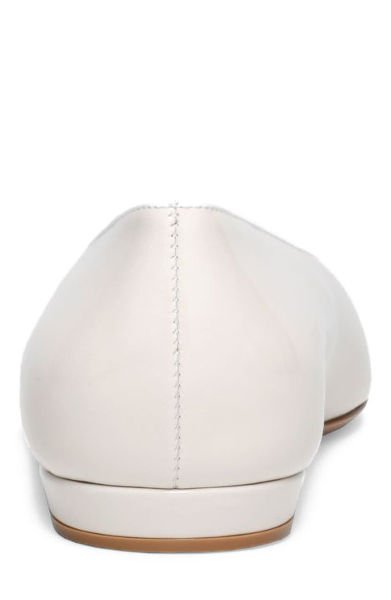 Amelia Flat, Alternate, color, White Nappa