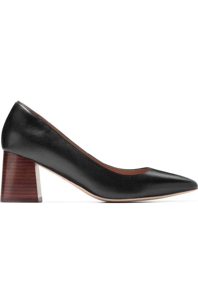 Cole Haan Cassandra Pointed Toe Pump, Alternate, color, Black Ltr/