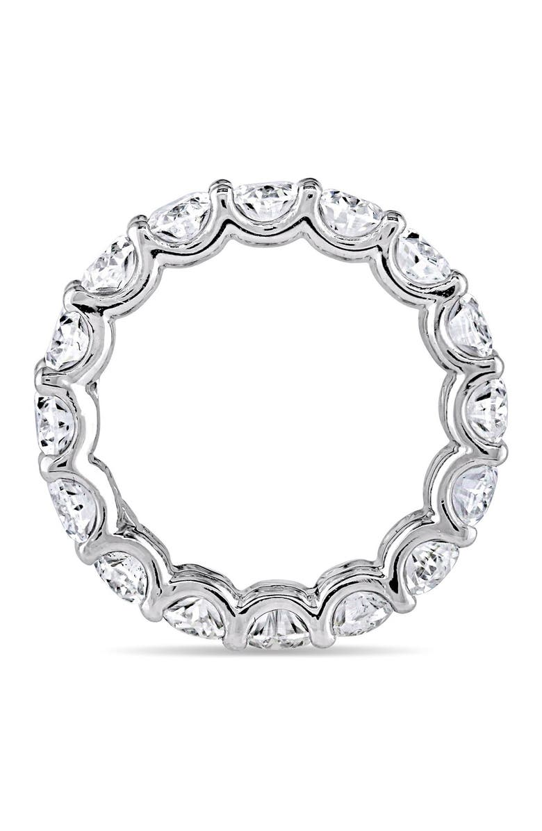 SUZY LEVIAN Sterling Silver Petite Oval-Cut CZ Eternity Band Ring, Alternate, color, White