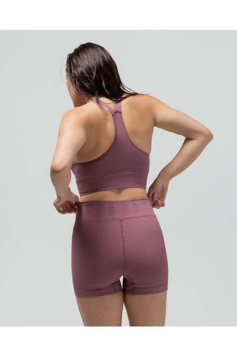 Ribbed Biker Short, Alternate, color, MAUVE