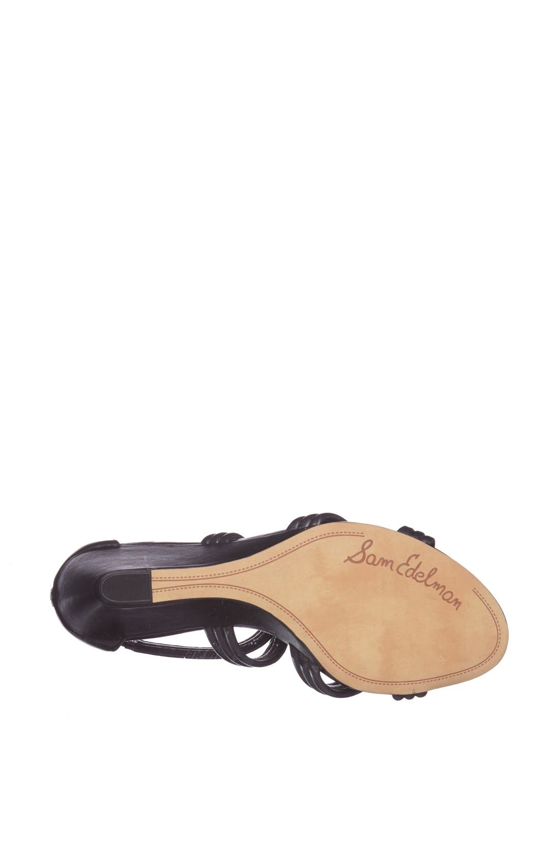 'Sloan' Sandal, Alternate, color, BLACK LEATHER