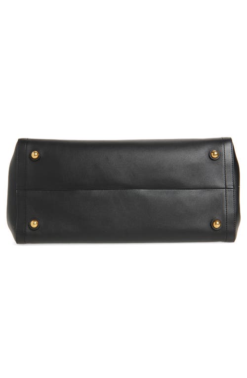 Valentino Garavani Large Item Leather Tote In Black
