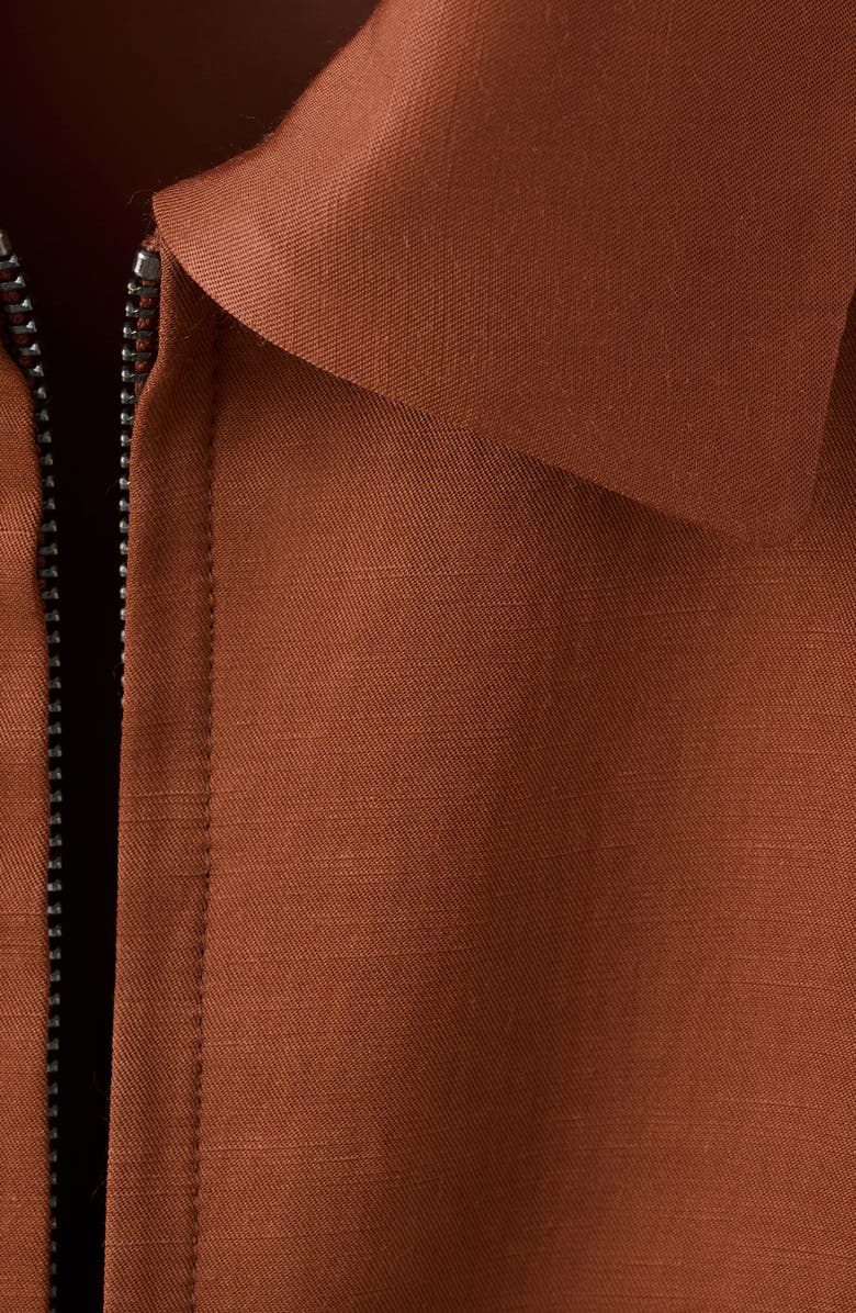 MANGO Zip Jacket, Alternate, color, Russet