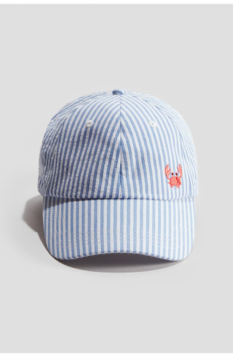 H&M Motif-detail Cap, Main, color, Blue/Crab