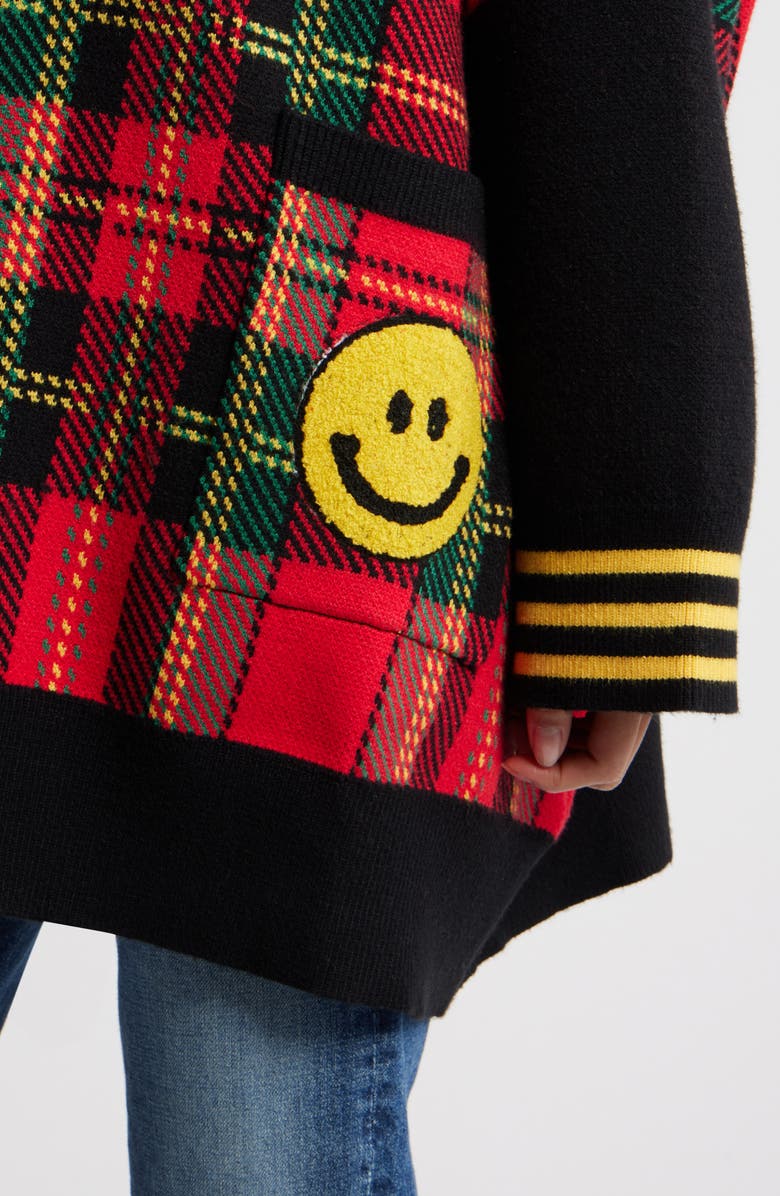 Dressed in Lala Do It Madly Plaid Cardigan, Alternate, color, Red Plaid