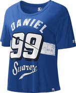 STARTER Women's Starter Royal Daniel Suarez Record Setter T-Shirt