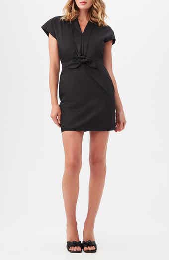 Trina Turk Tallia Cap Sleeve Knotted Organic Cotton Sheath Dress