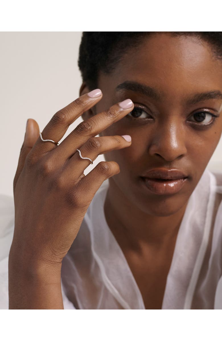 Monica Vinader Riva 18K Gold Vermeil Pavé Diamond Wishbone Stackable Ring, Alternate, color, 18Ct Gold Vermeil On Sterling