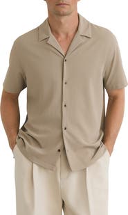Reiss River Textured Camp Shirt