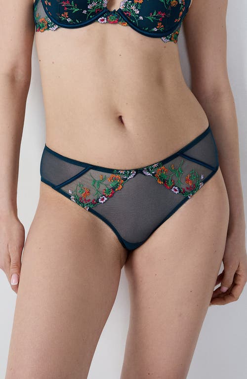 Etam Gourmandise Hipster Briefs In Petrol Blue