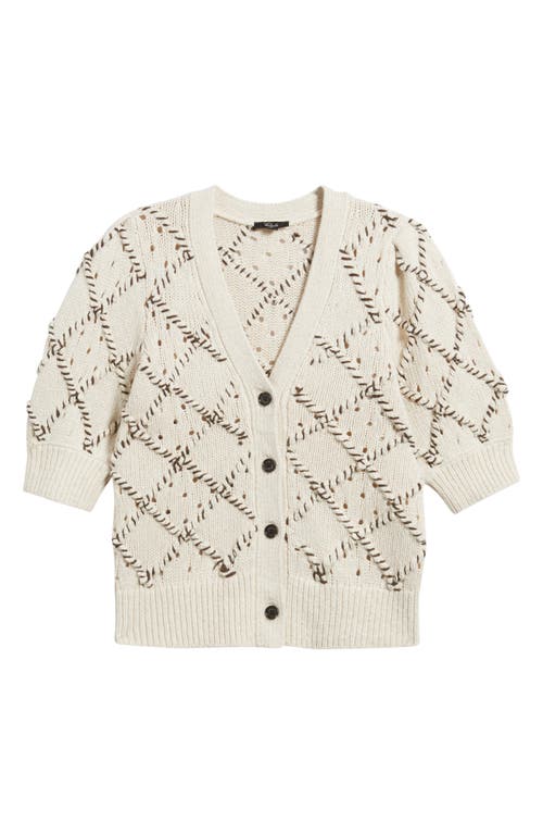 Rails Isla Whipstitched Diamond Pattern Cardigan In Neutral