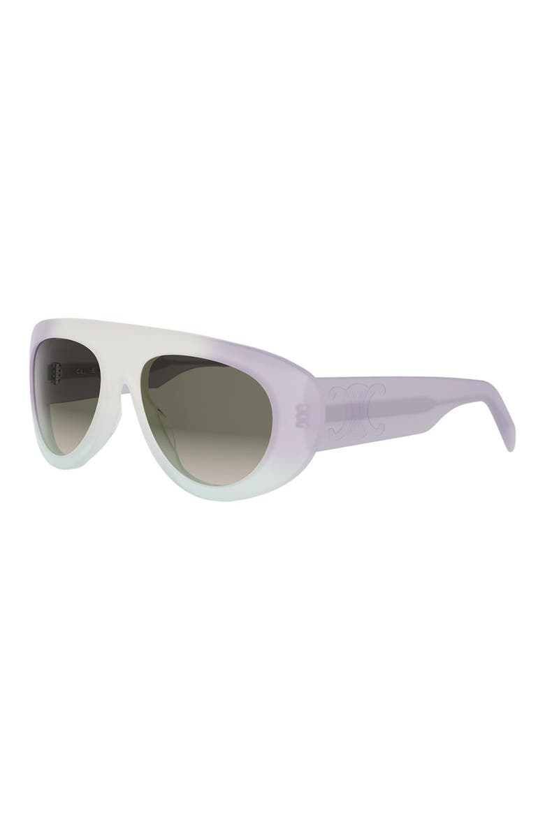 Triomphe Stamp 57mm Pilot Sunglasses, Alternate, color, LILAC/ OTHER / GRADIENT BROWN